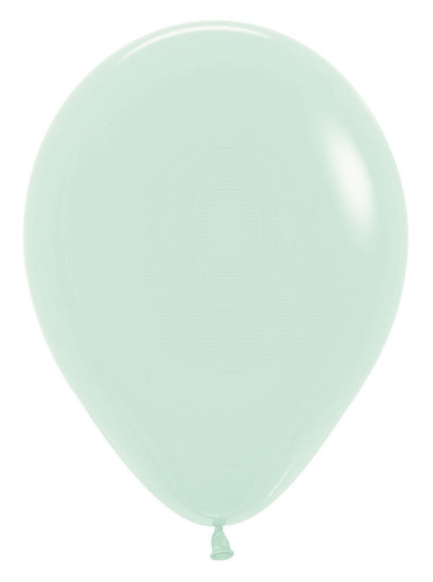 Ballonnen Pastel Matte Green 30cm 12st van Sempertex koop je bij Partywinkel