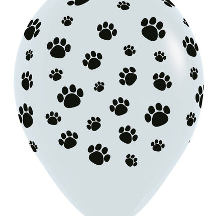Ballonnen Paws White 30cm 25st van Sempertex koop je bij Partywinkel