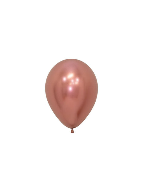 Ballonnen Reflex Rose Gold 12cm 50st van Sempertex koop je bij Partywinkel