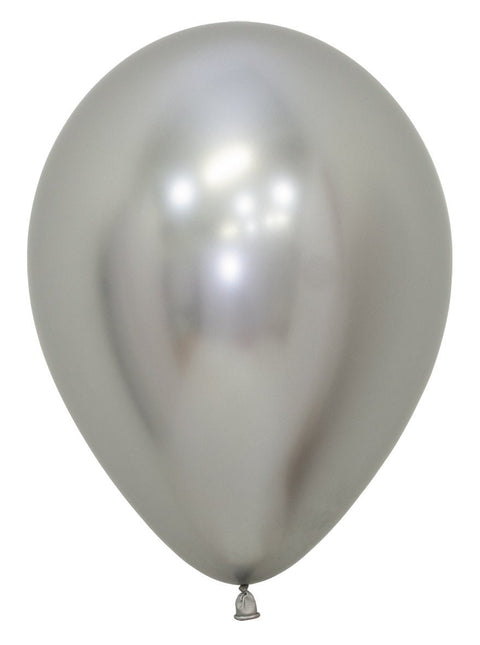 Ballonnen Reflex Silver 30cm 12st van Sempertex koop je bij Partywinkel