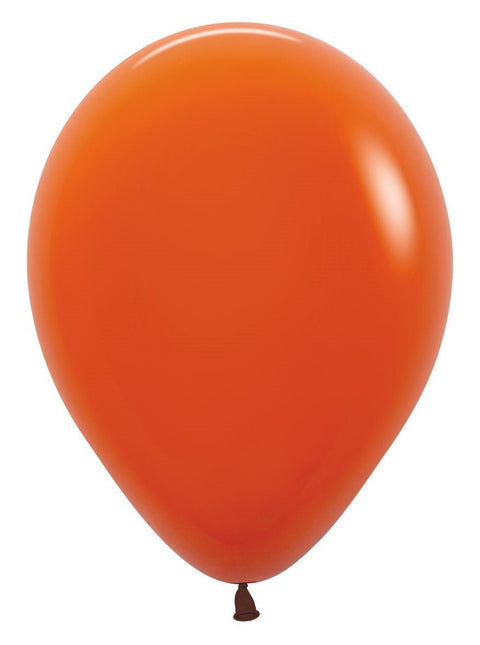 Ballonnen Sunset Orange 30cm 12st van Sempertex koop je bij Partywinkel