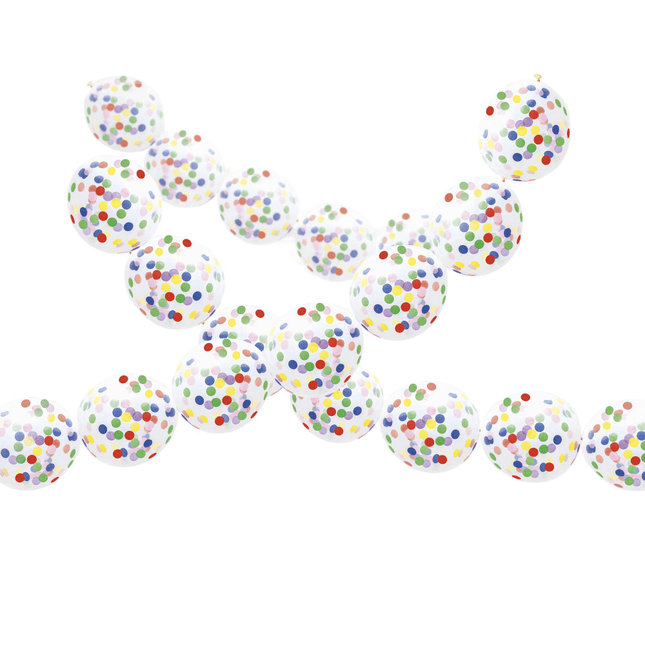 Ballonnenslinger Conffeti 30cm 15 delig van Unique koop je bij Partywinkel