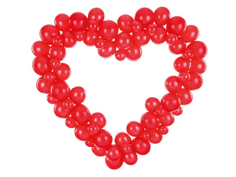 Balloonboog Hart Rood 5 delig van Partydeco koop je bij Partywinkel