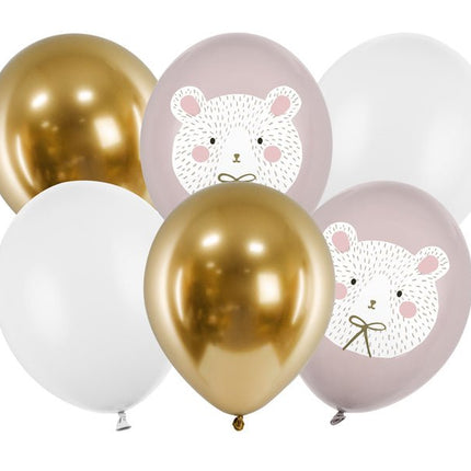 Balloons Ijsbeer Mix 30cm 6st van Partydeco koop je bij Partywinkel