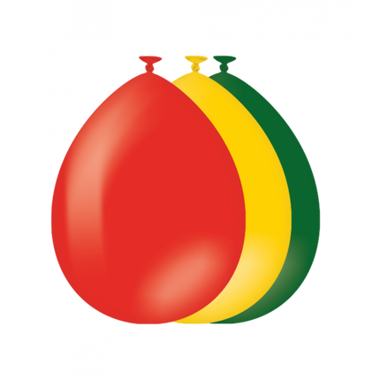 Ballons rouges jaunes verts 30cm 25pcs