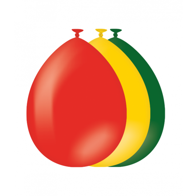 Ballons rouges jaunes verts 30cm 25pcs