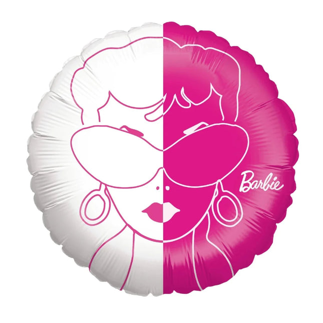 Barbie Helium Ballon Rond Leeg 45cm van VDV Benefit koop je bij Partywinkel