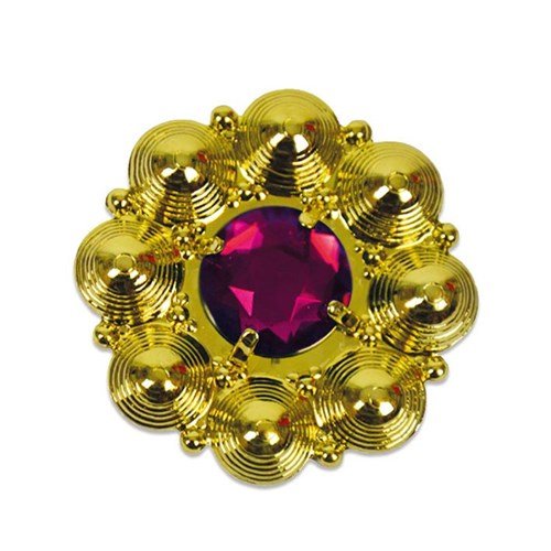 Baretspeld rond met rode steen van Haza Witbaard koop je bij Partywinkel