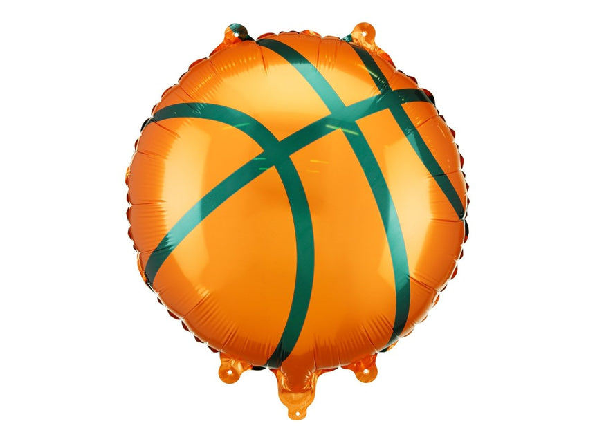 Basketbal Helium Ballon Leeg 35cm van Partydeco koop je bij Partywinkel