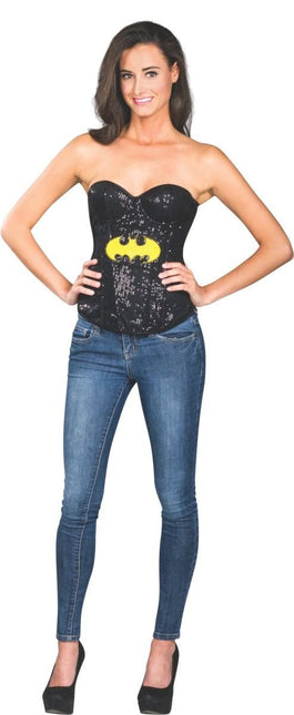 Batgril Corset Pailletten van Rubies koop je bij Partywinkel
