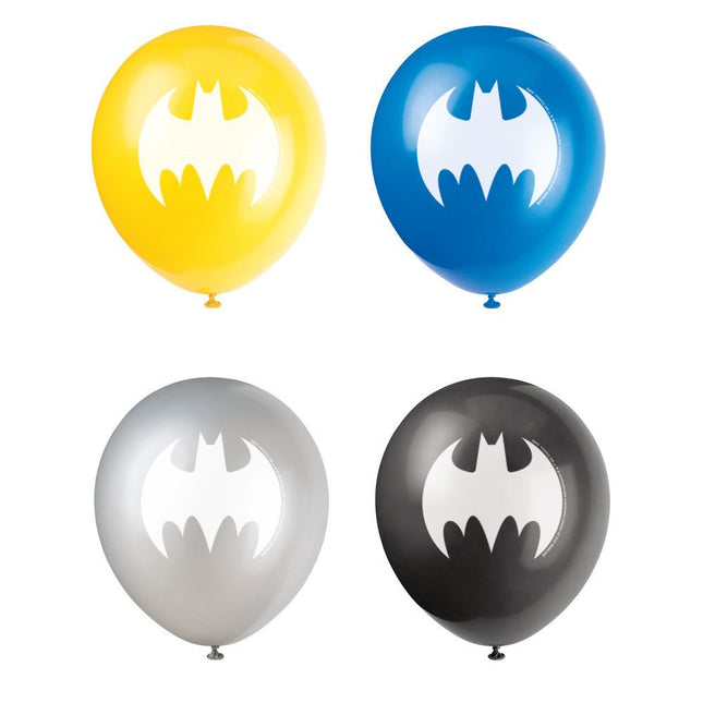 Batman Ballonnen 30cm 8st van Unique koop je bij Partywinkel
