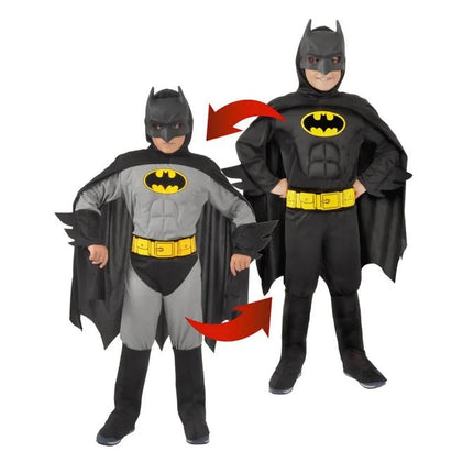 Batman Costume Reversible Grigio/Nero C/Muscoli Kind van Ciao International koop je bij Partywinkel