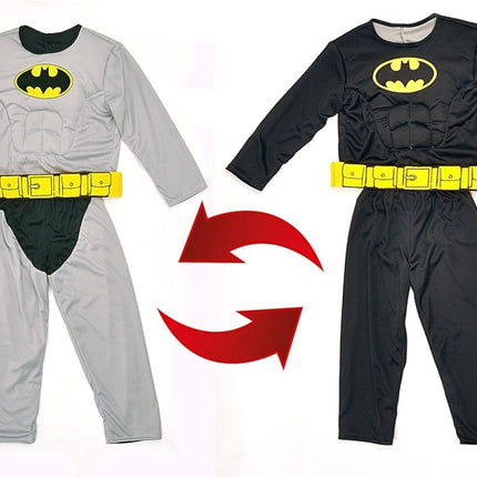 Batman Costume Reversible Grigio/Nero C/Muscoli Kind van Ciao International koop je bij Partywinkel