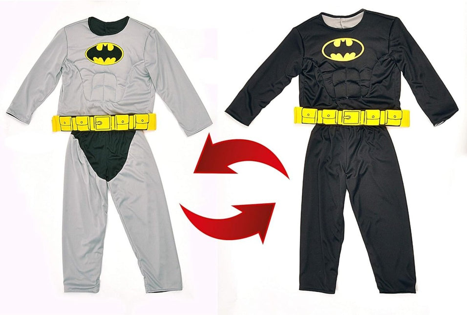 Batman Costume Reversible Grigio/Nero C/Muscoli Kind van Ciao International koop je bij Partywinkel