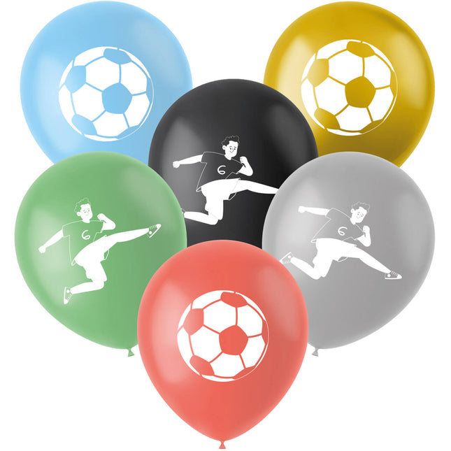 Ballons de football colorés 33cm 6pcs