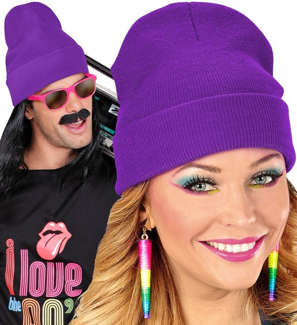 Beanie Paars van Widmann koop je bij Partywinkel