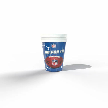 Gobelets NFL bleus et rouges, 250 ml, lot de 6