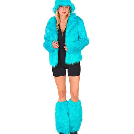 Beenwarmers Pluche Turquoise van Widmann koop je bij Partywinkel