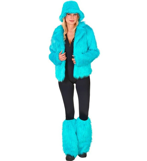 Beenwarmers Pluche Turquoise van Widmann koop je bij Partywinkel