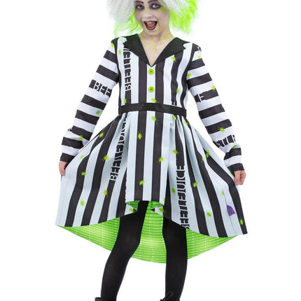 Beetlejuice Kostuumjurk met Dipped Hem Rok van Smiffys koop je bij Partywinkel