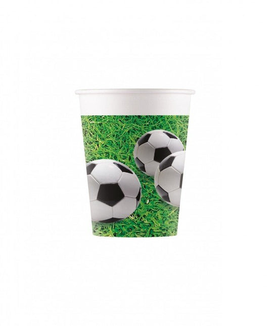 Bekers Voetbal 200ml 8st van Procos koop je bij Partywinkel