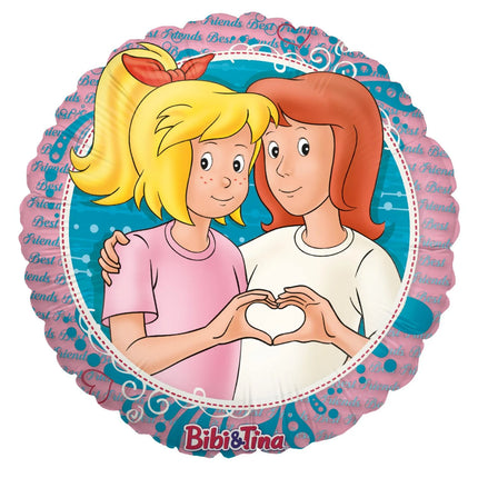 Ballon à l'hélium Bibi et Tina, rond, 45 cm