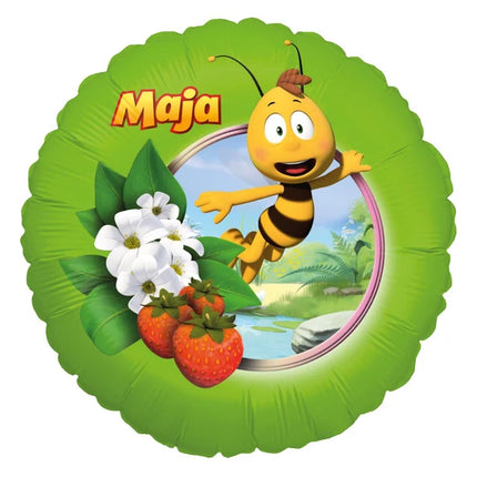 Ballon à l'hélium Maya l'abeille, vert, vide, 45 cm