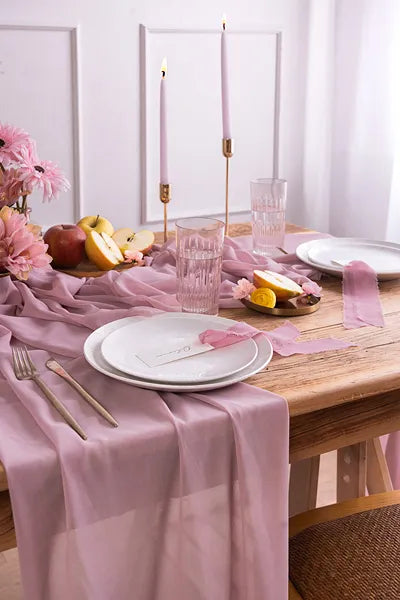 Chemin de table lilas 5m