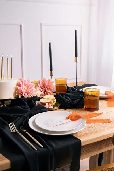 Chemin de table noir 5m