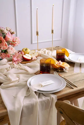 Chemin de table beige 5m