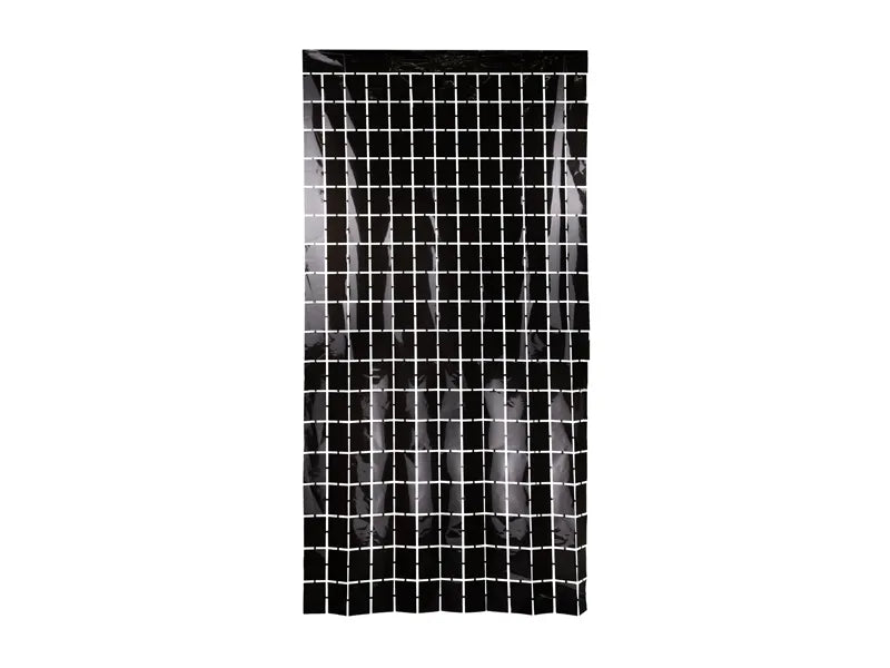 Carré de rideau de porte noir 2m