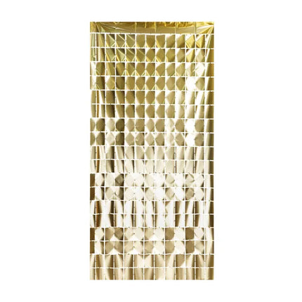 Carrés de rideau de porte dorés 2m