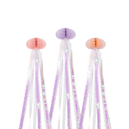 Décoration suspendue holographique Méduse 1,56 m 3 pièces