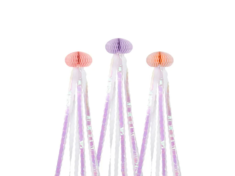Décoration suspendue holographique Méduse 1,56 m 3 pièces