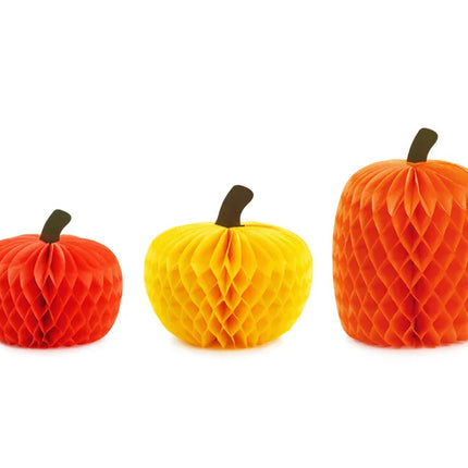 Nid d'abeilles à la citrouille Orange 3 pièces