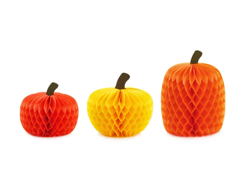 Nid d'abeilles à la citrouille Orange 3 pièces