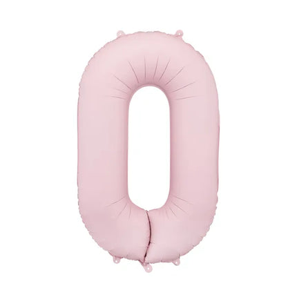 0 Year Figure Balloon Light Pink Empty 86cm