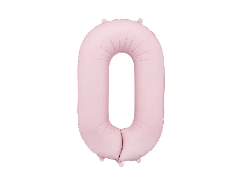 0 Year Figure Balloon Light Pink Empty 86cm
