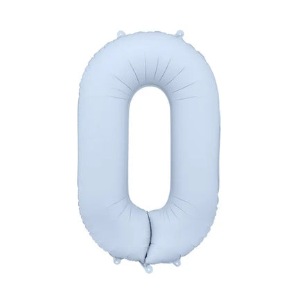 0 Year Figure Balloon Light Blue Matt Empty 86cm