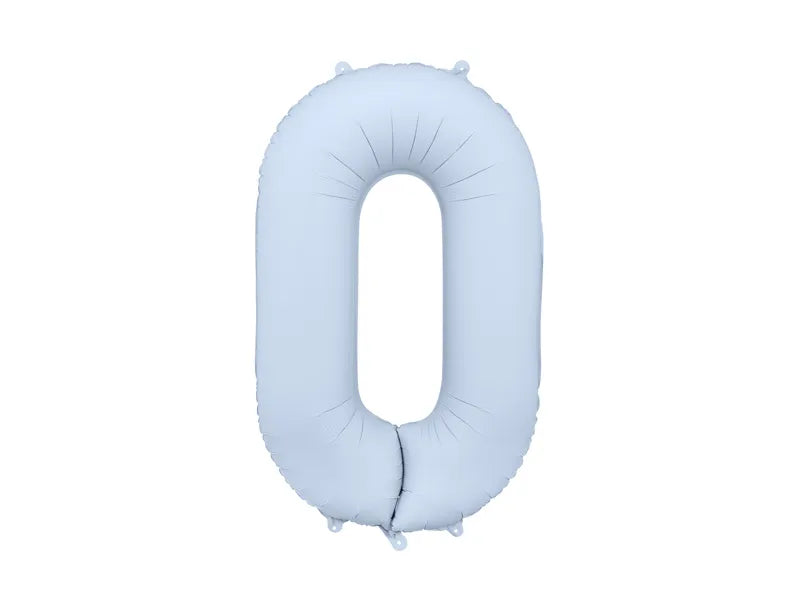 0 Year Figure Balloon Light Blue Matt Empty 86cm