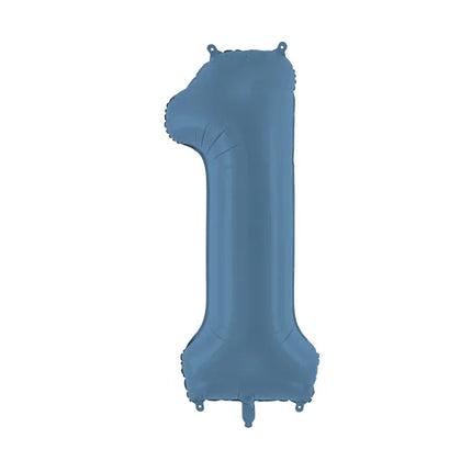 1 an Ballon à figures Bleu mat vide 86cm