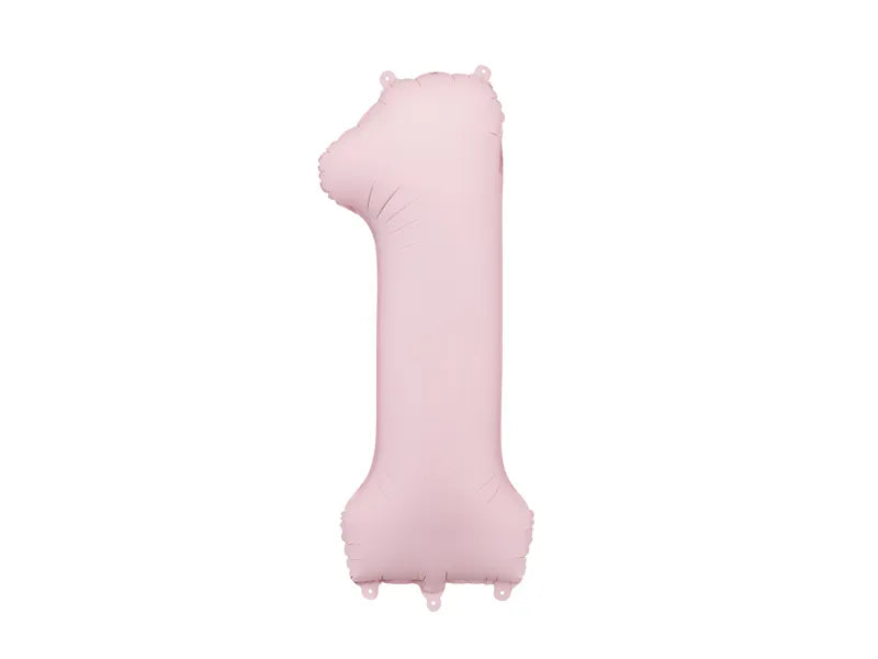 1 an Ballon à figures rose pâle vide 86cm