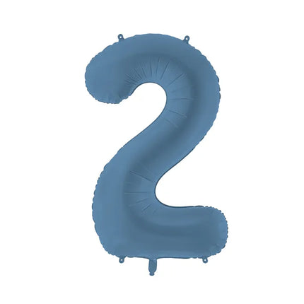 2 Year Figure Balloon Blue Matt Empty 86cm