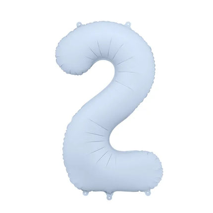 2 Year Figure Balloon Light Blue Matt Empty 86cm