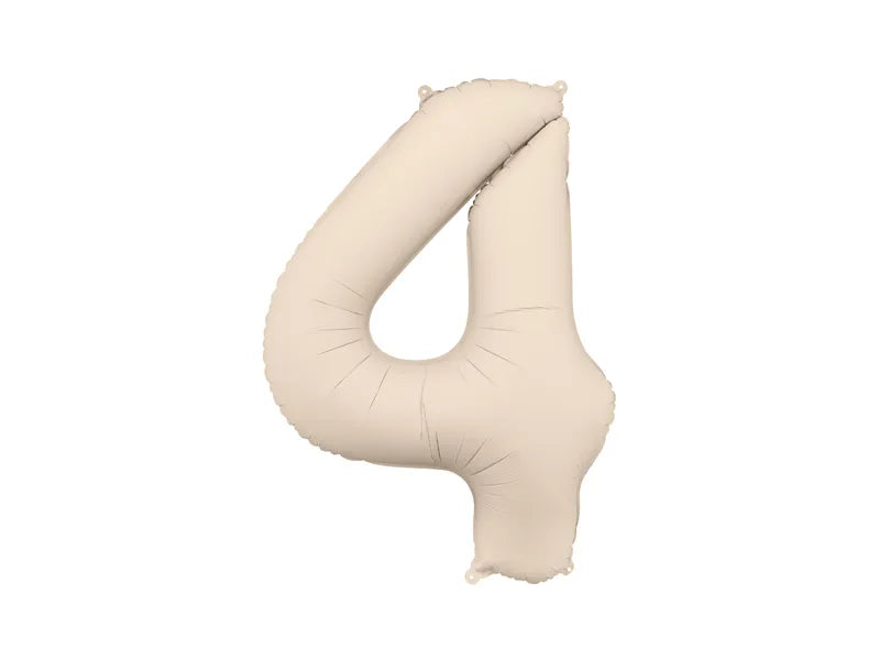 4 Year Figure Balloon Beige Matt Empty 86cm