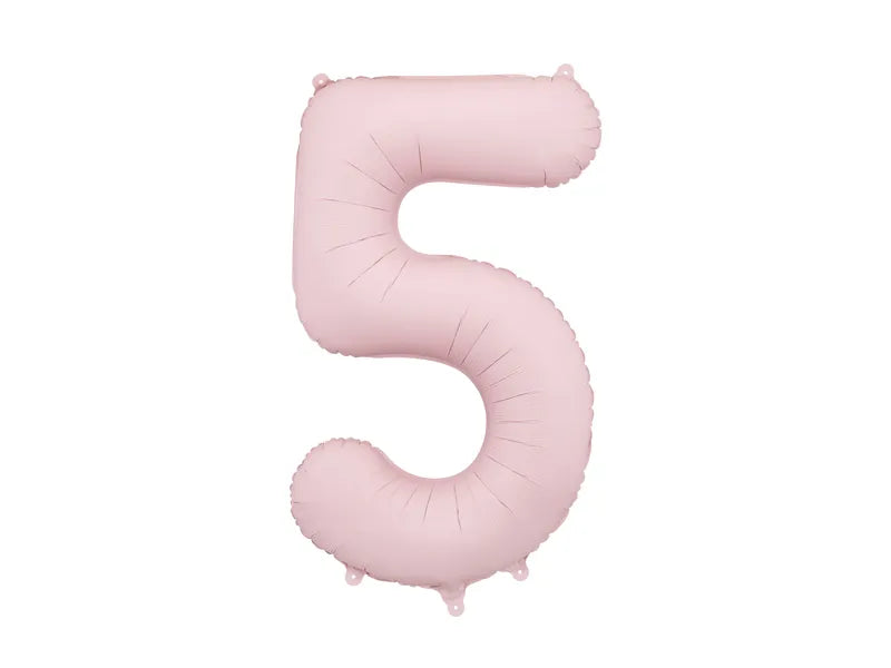 5 Year Figure Balloon Light Pink Empty 86cm