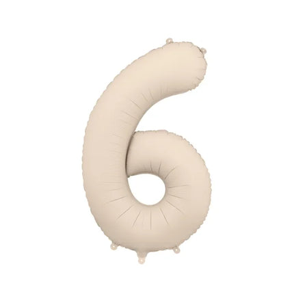 6 Year Figure Balloon Beige Matt Empty 86cm