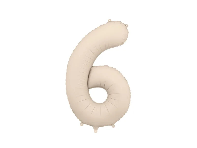 6 Year Figure Balloon Beige Matt Empty 86cm