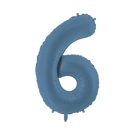 6 Year Figure Balloon Blue Matt Empty 86cm