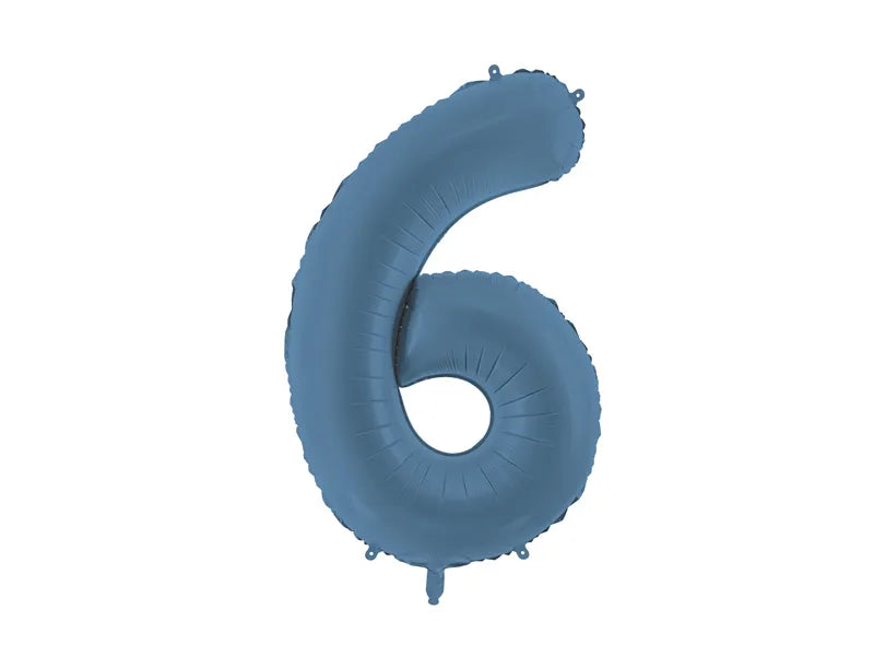 6 Year Figure Balloon Blue Matt Empty 86cm